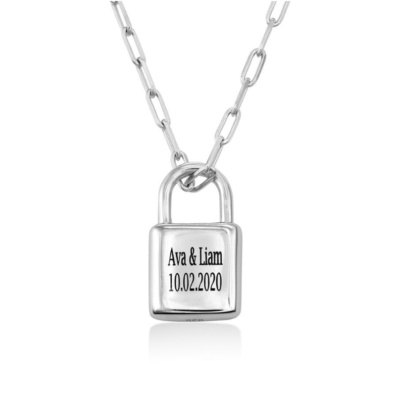 Personalized Lock Necklace My Little Necklace