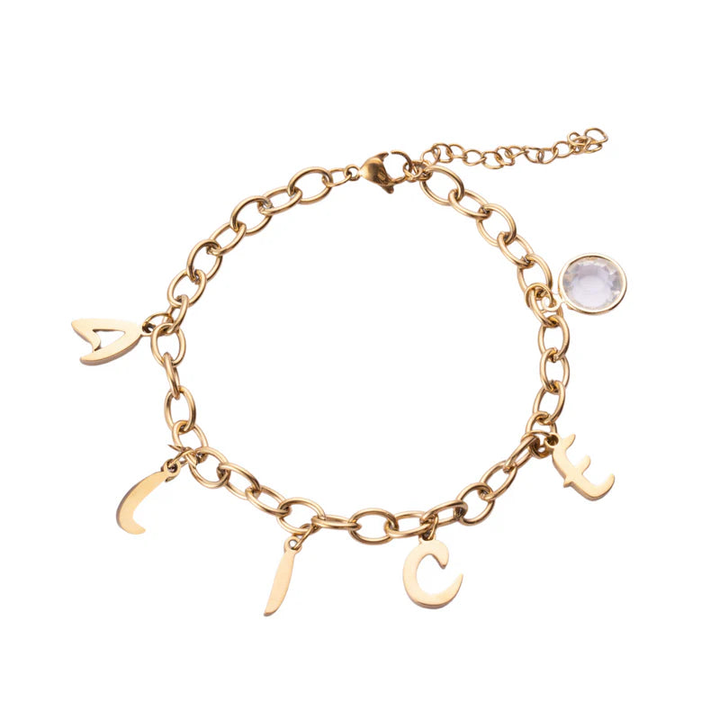 Girls Name Charm Bracelet