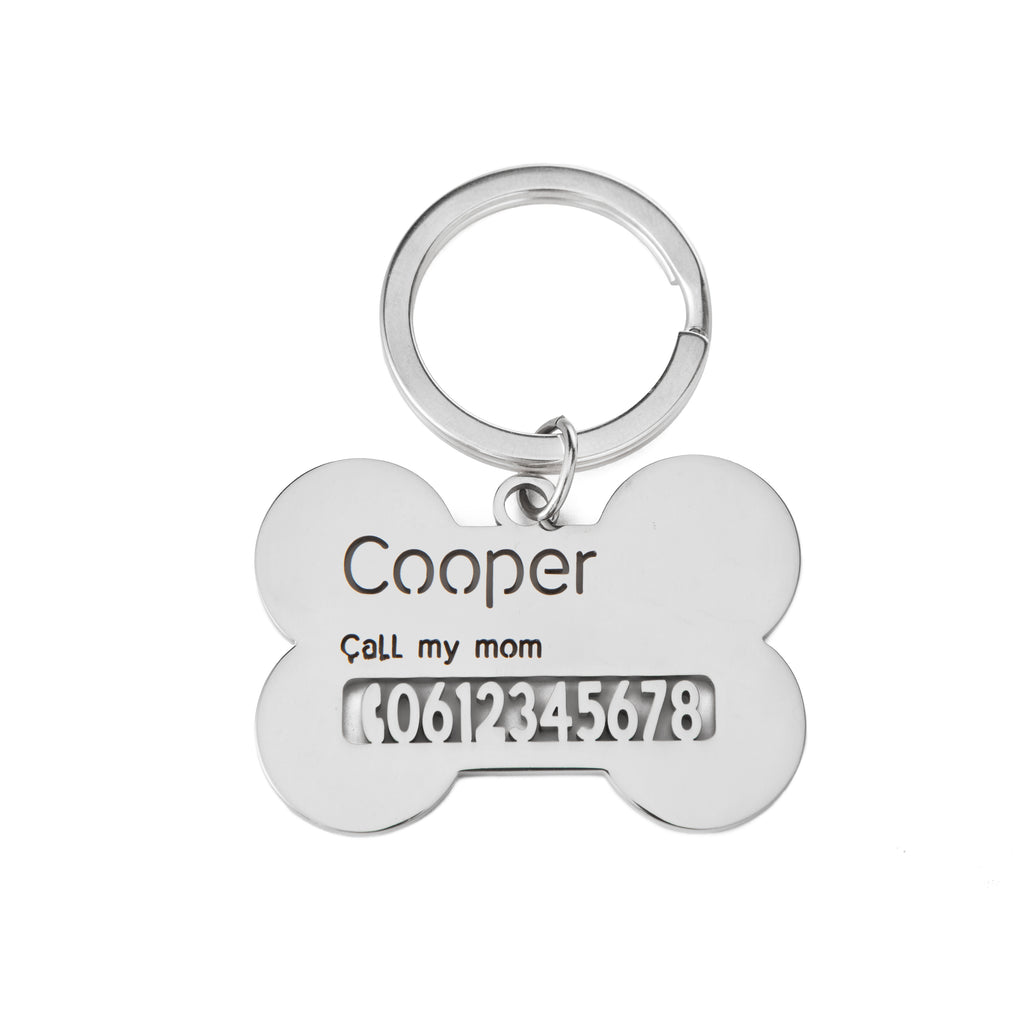 Custom Bone-Shaped Pet ID Tag