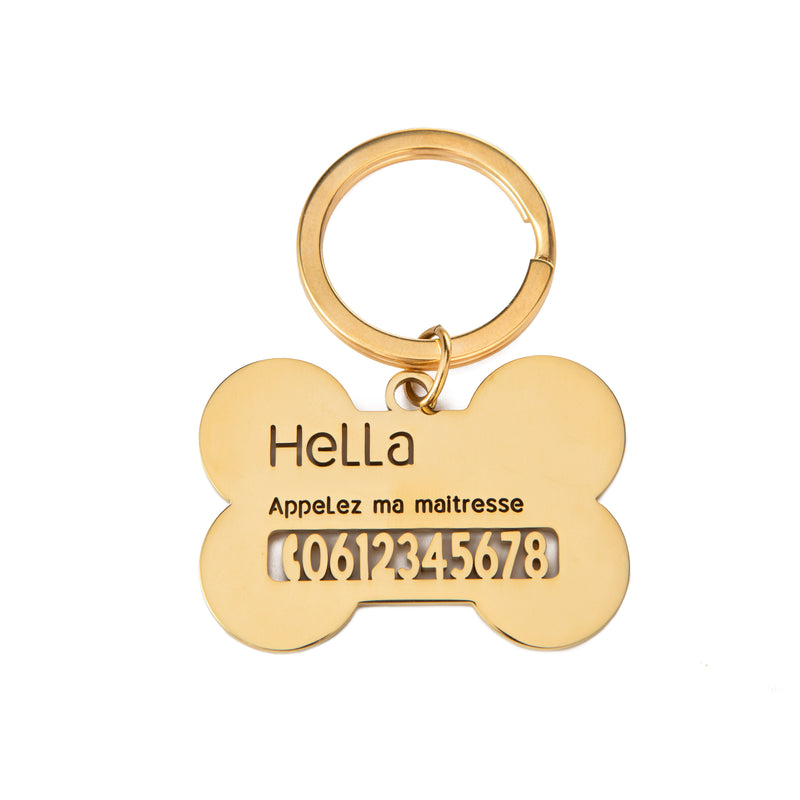 Custom Bone-Shaped Pet ID Tag
