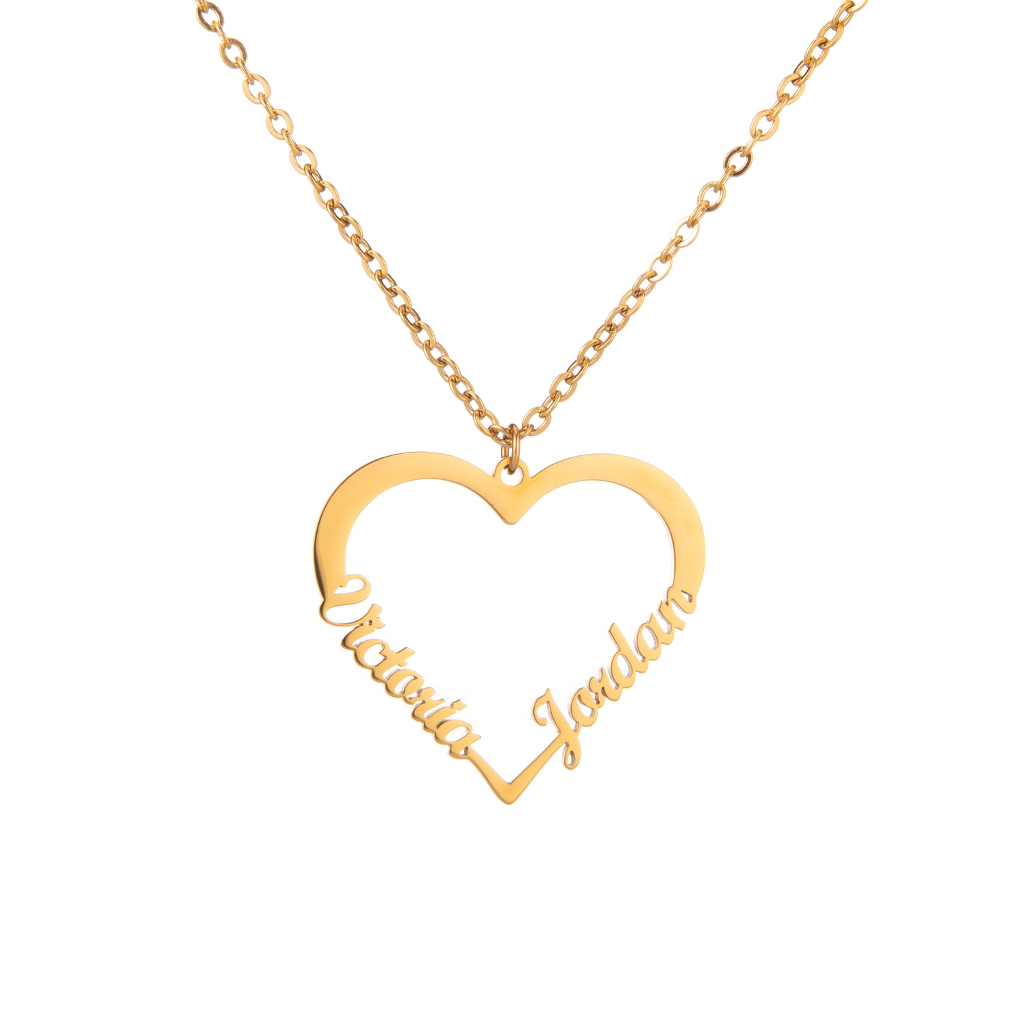 Heart Custom Necklace Two Names