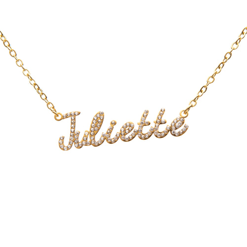 Sparkling Name Necklace with Crystals