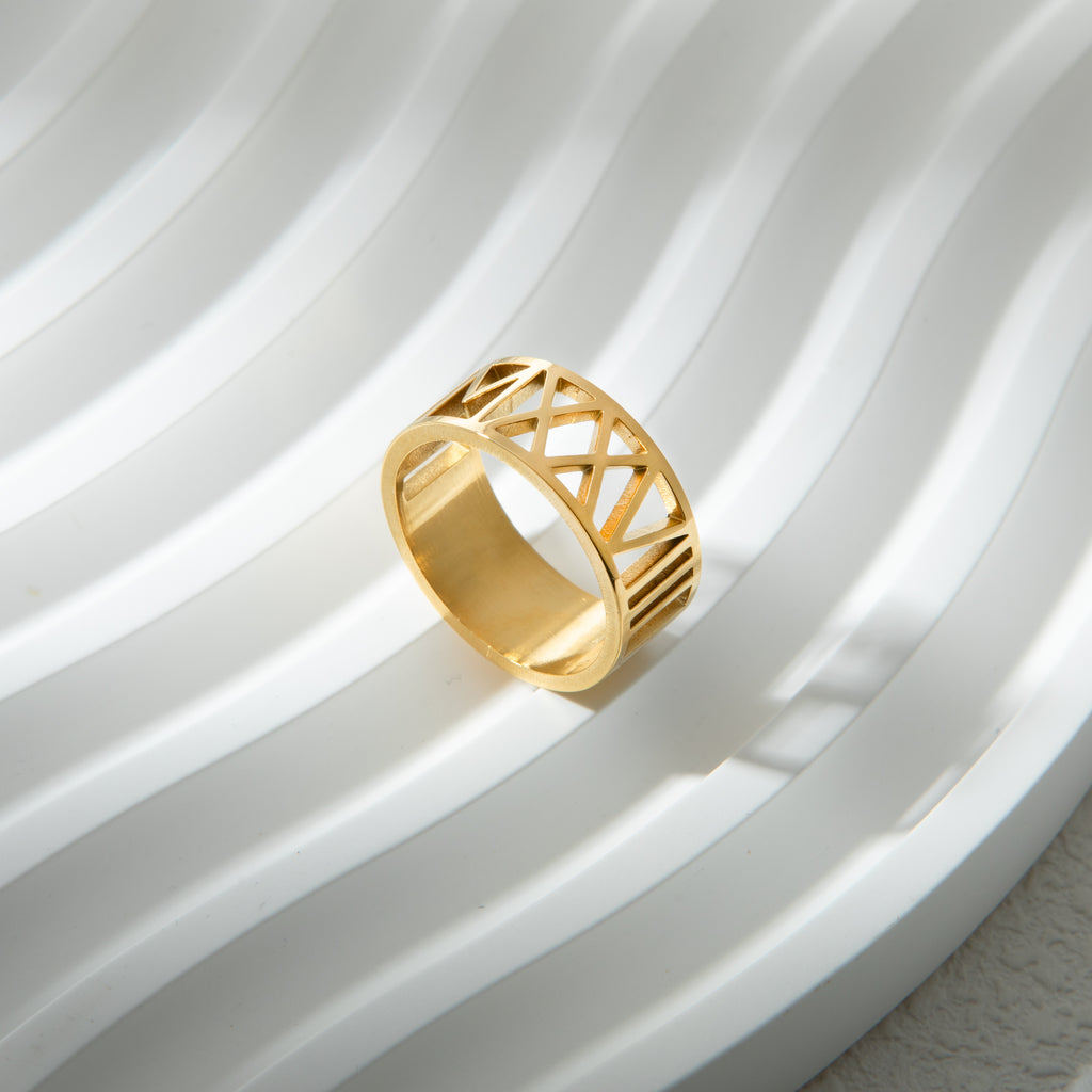 Personalized Roman Numeral Ring