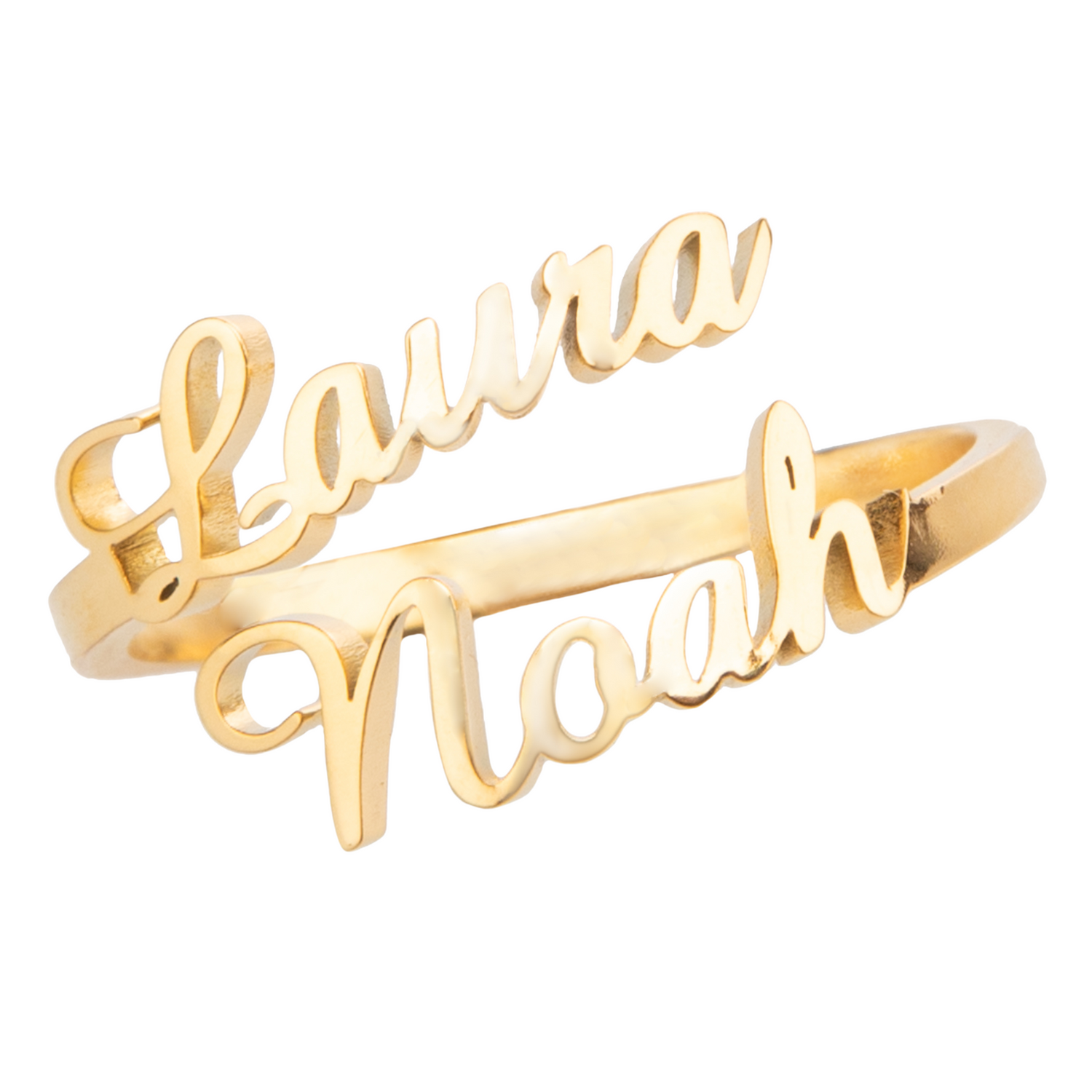 Adjustable Dual Name Ring