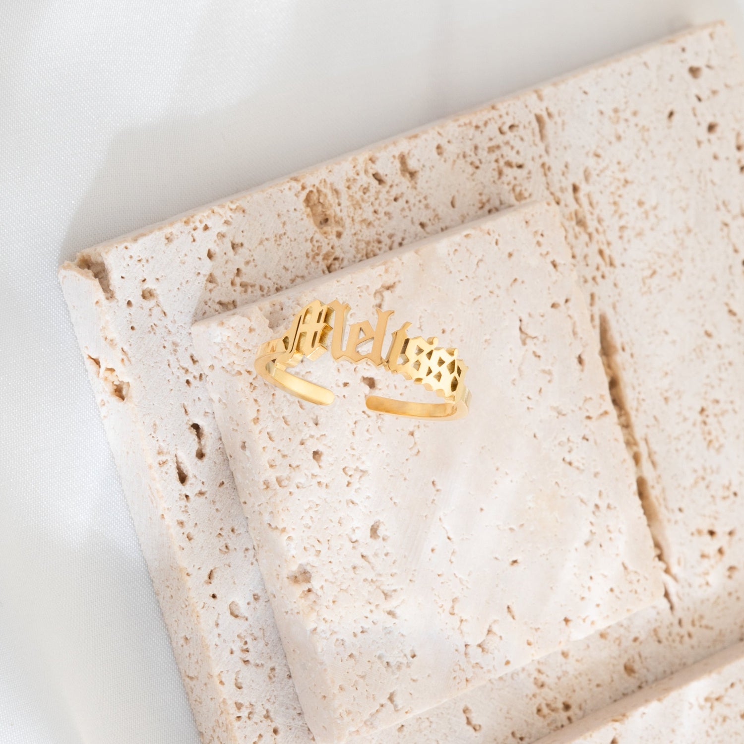 Gothic Typography Ring