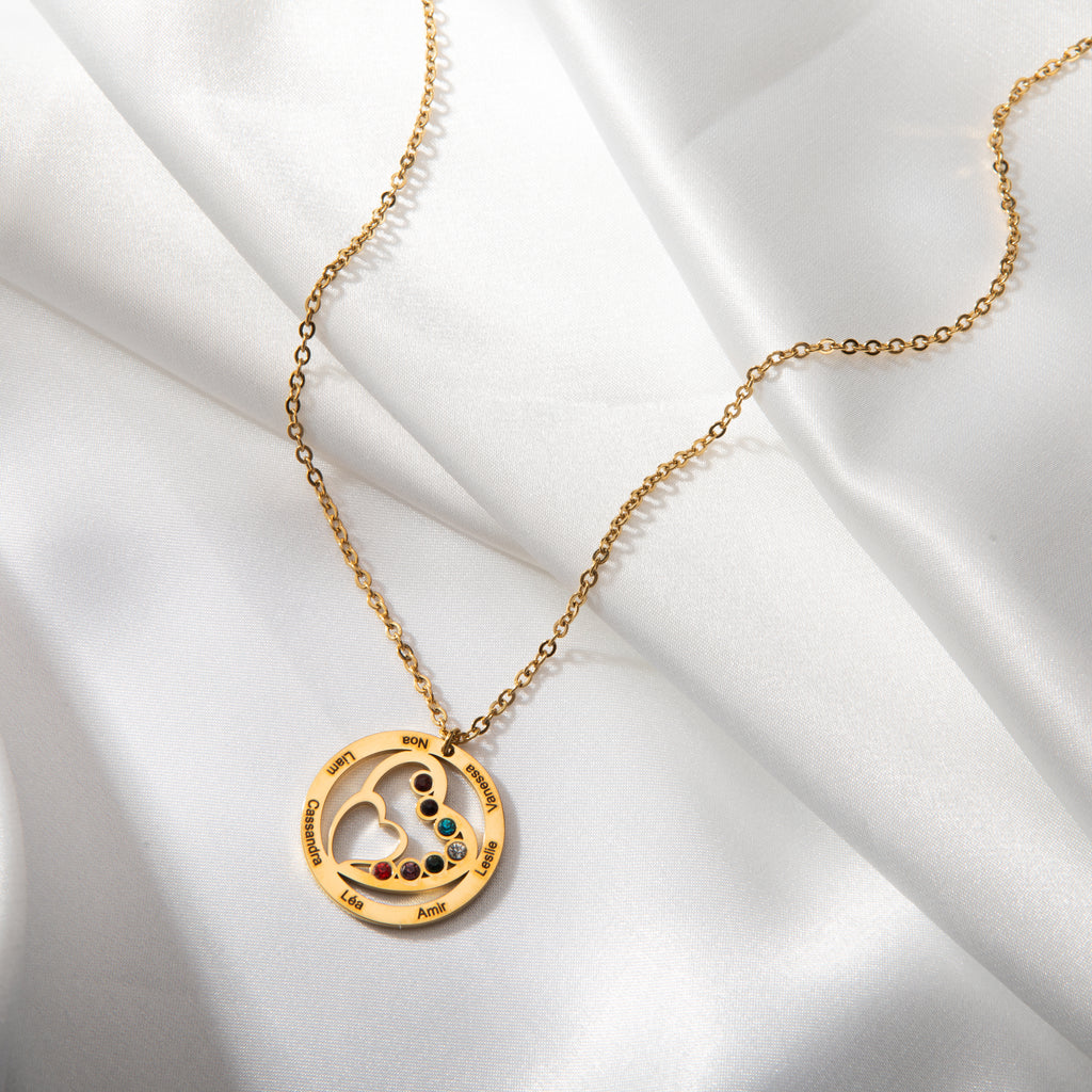 Custom Family Birthstone Necklace