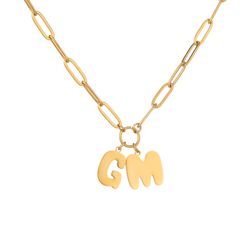 Chunky Bubble Letter Necklace