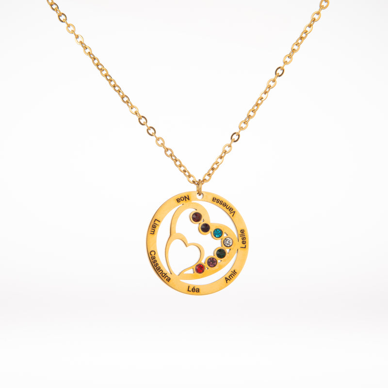 Custom Family Birthstone Necklace