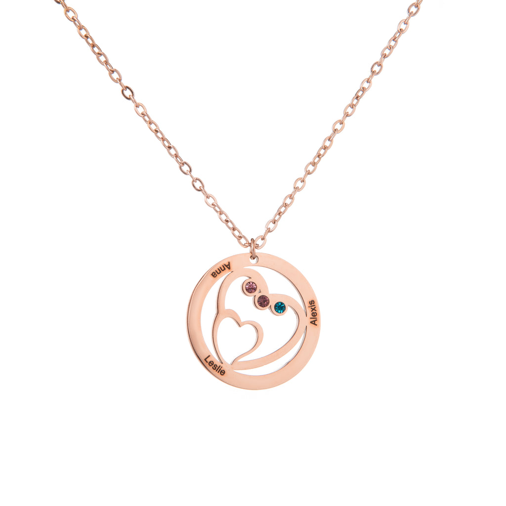 Custom Family Birthstone Necklace