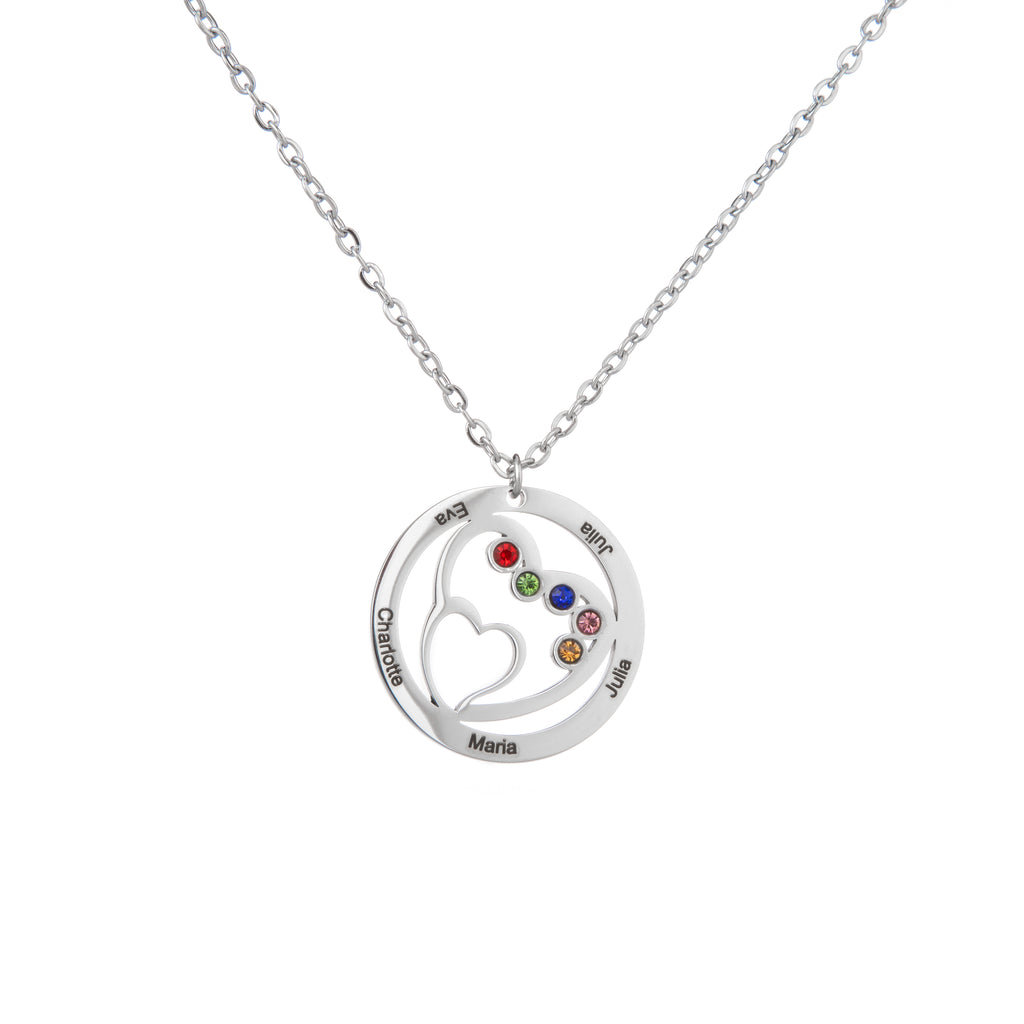 Custom Family Birthstone Necklace