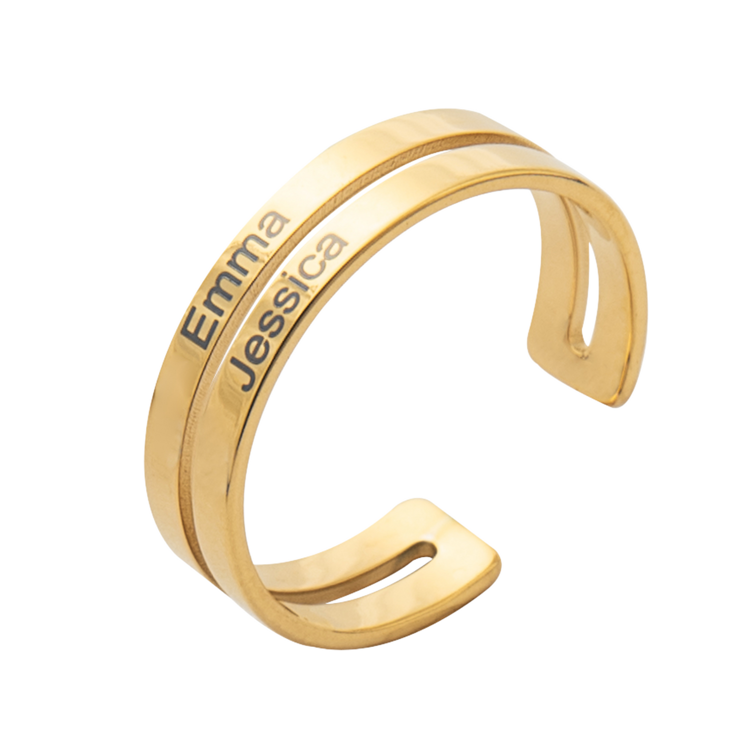 Personalized Two-Name Ring