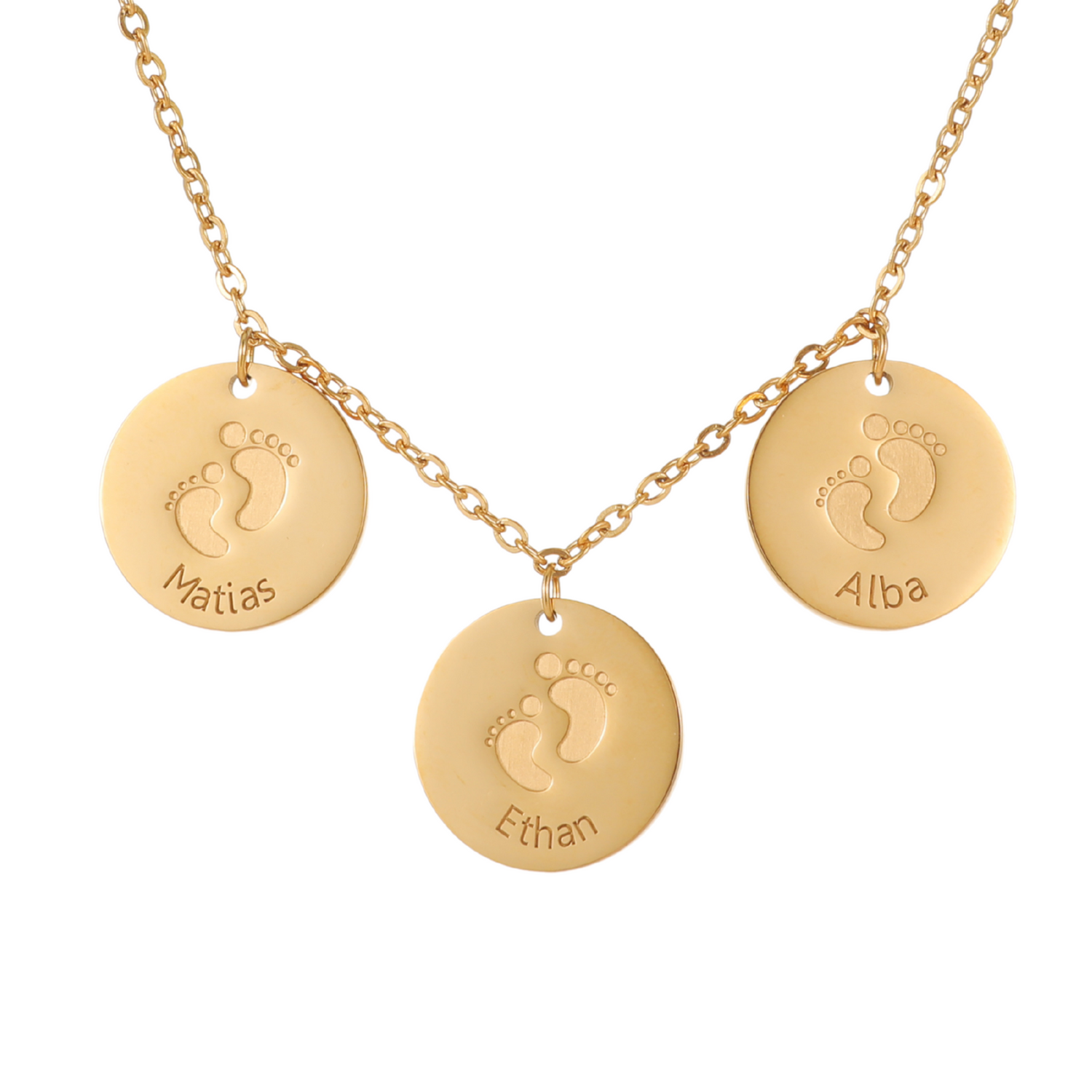 Personalized Baby Discs Pendant Necklace