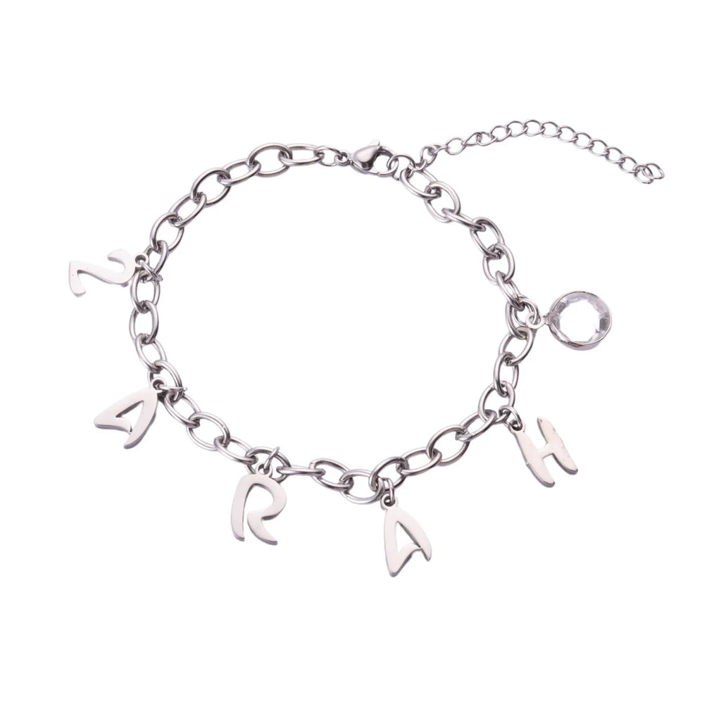 Girls Custom Name Charms Bracelet