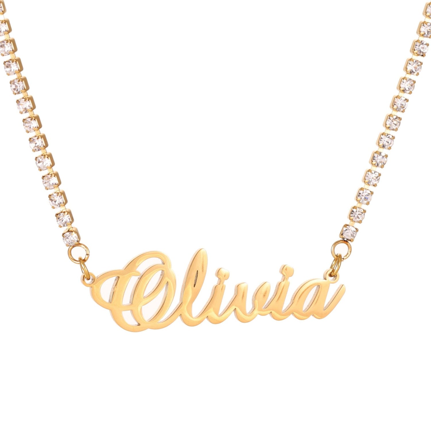 Sparkling Tennis Name Necklace