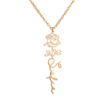 Personalized Rose Name Necklace