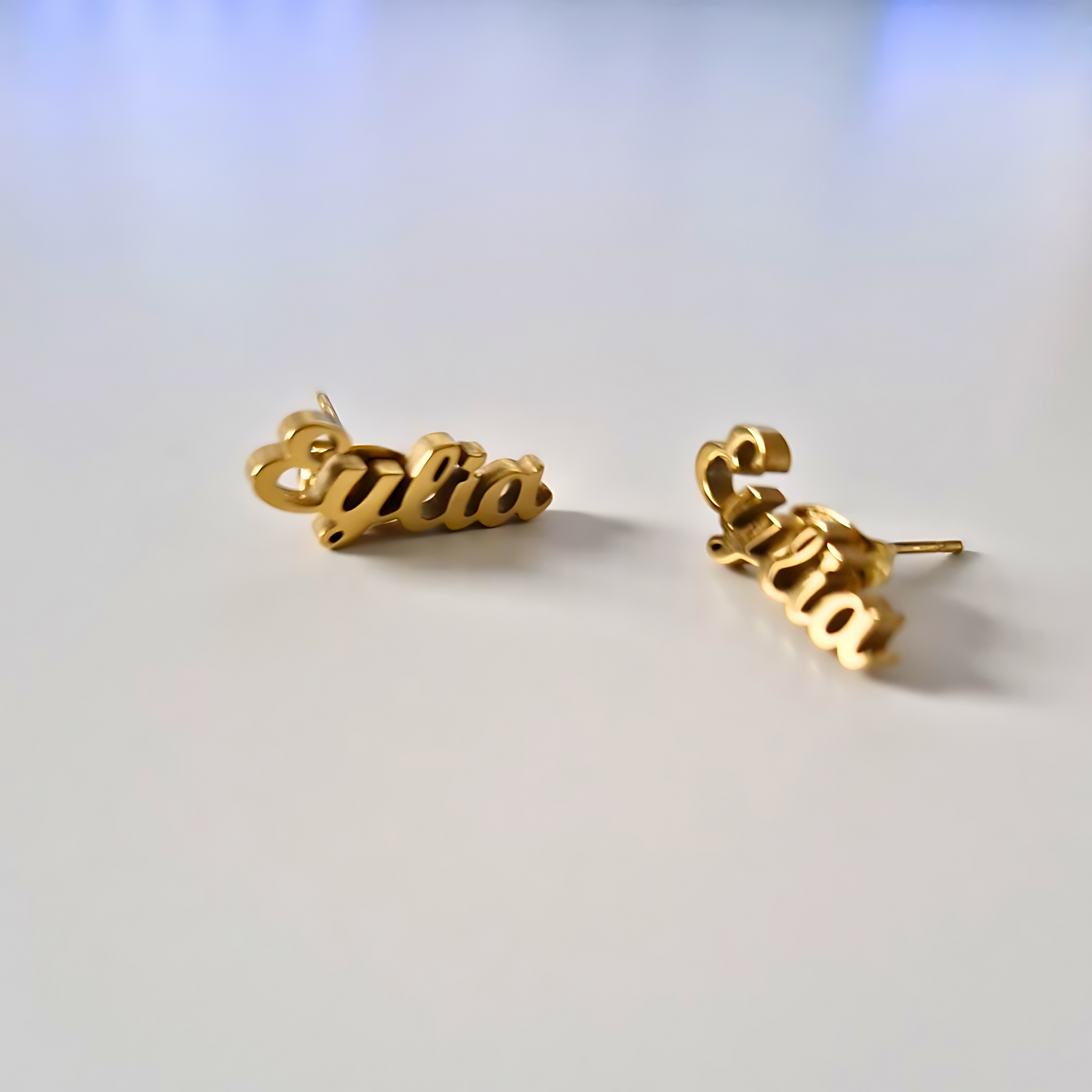 Pendientes personalizados con doble nombre