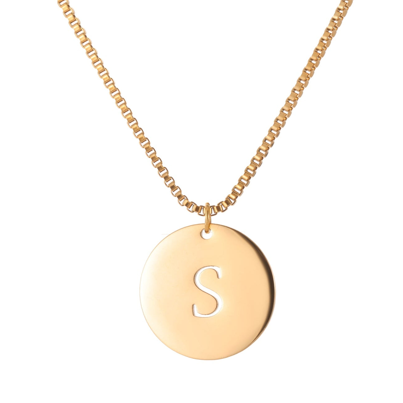 Personalized Initial Medal Necklace