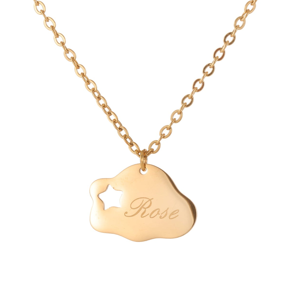 Personalized Cloud Star Necklace
