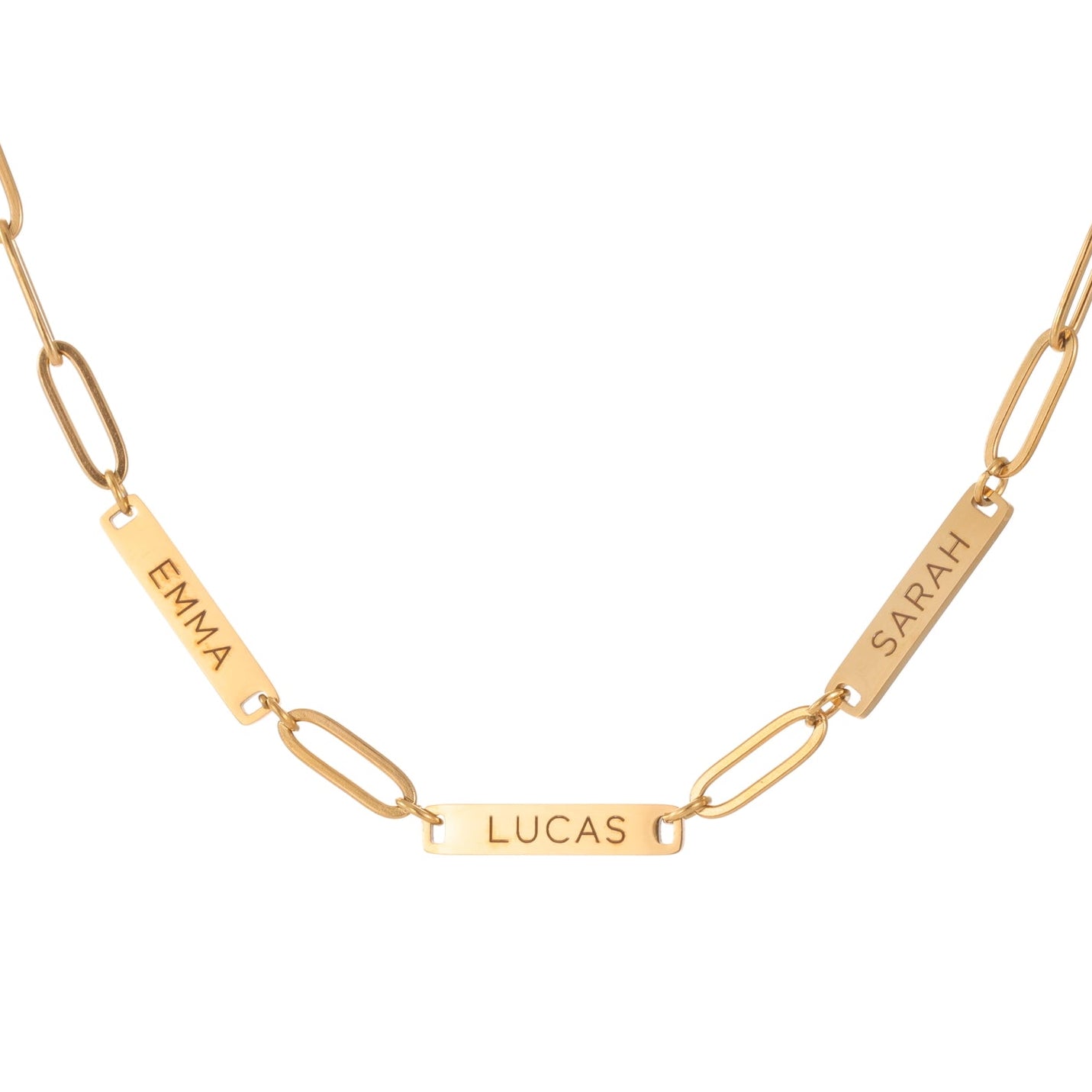 Chain Link Personalized Bar Necklace