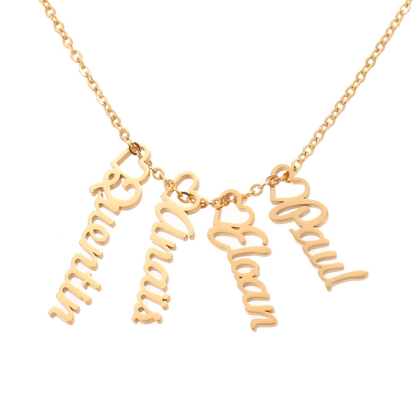 Multiple Name Dangle Personalized Necklace