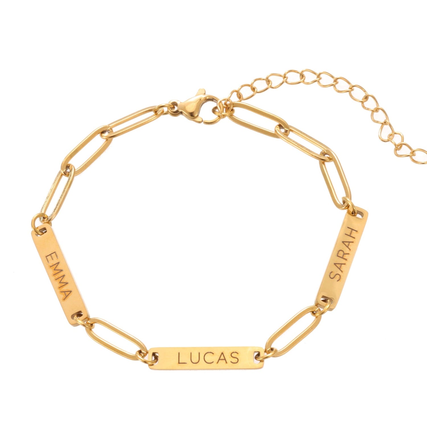 Chain Link Personalized Bar Bracelet