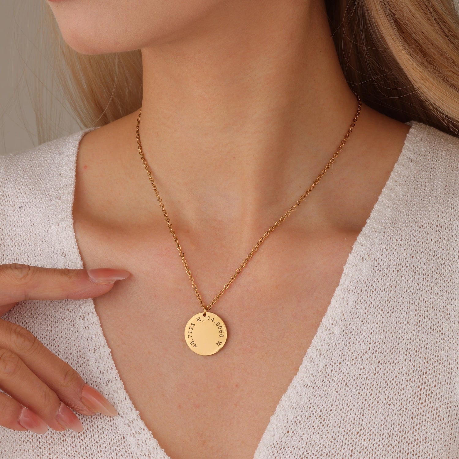 Personalized Coordinates Necklace