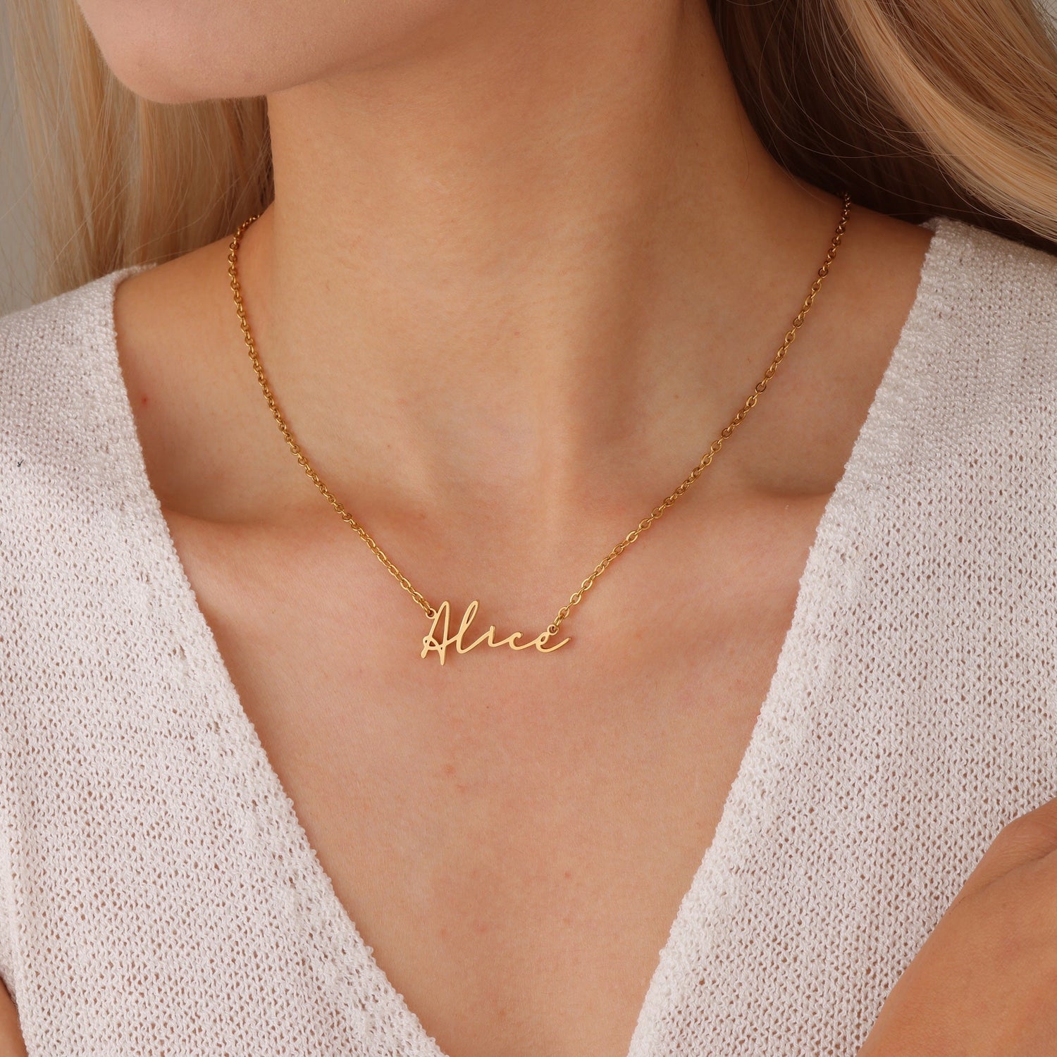 Personalized Script Name Necklace
