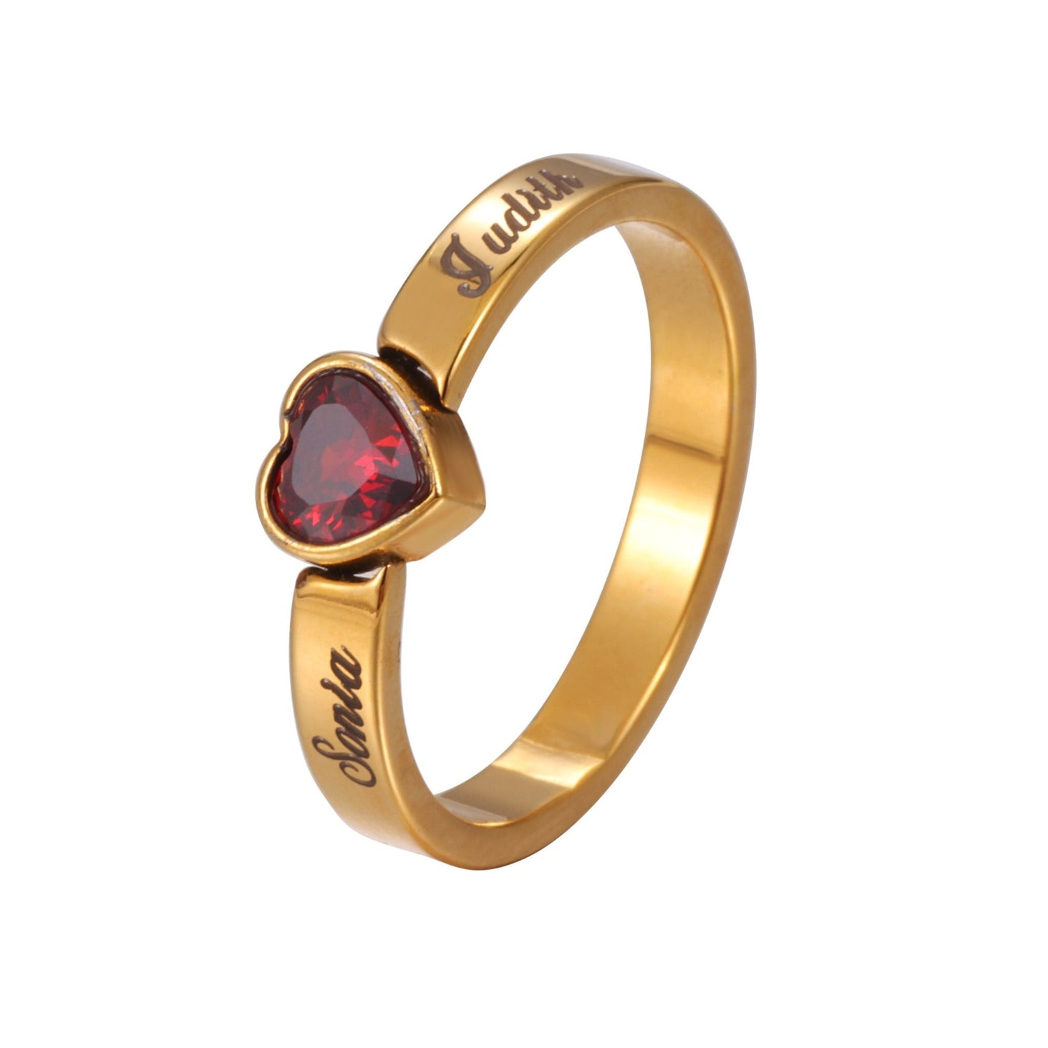 Two-Name Heart Ring