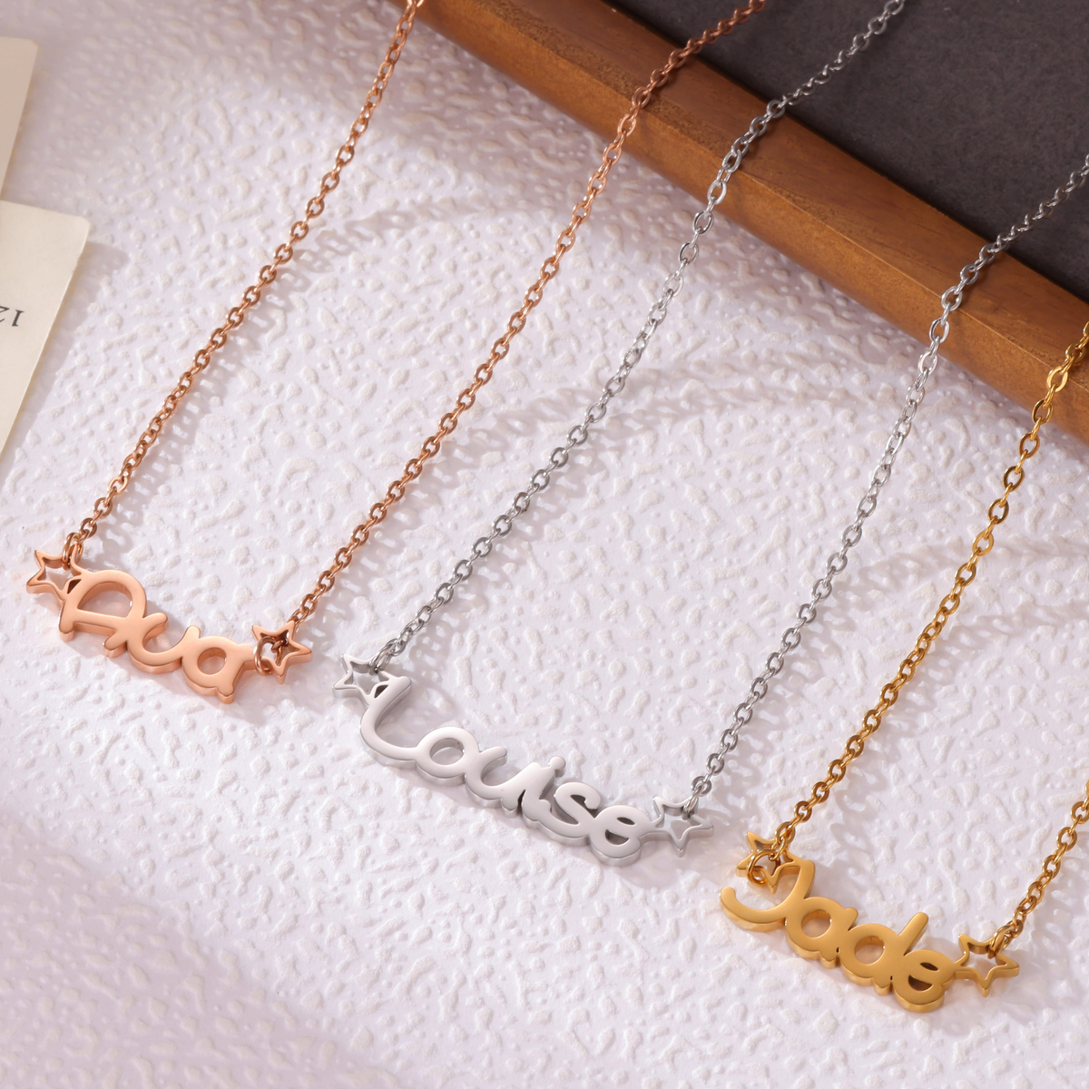 Kids Personalized Star Name Necklace