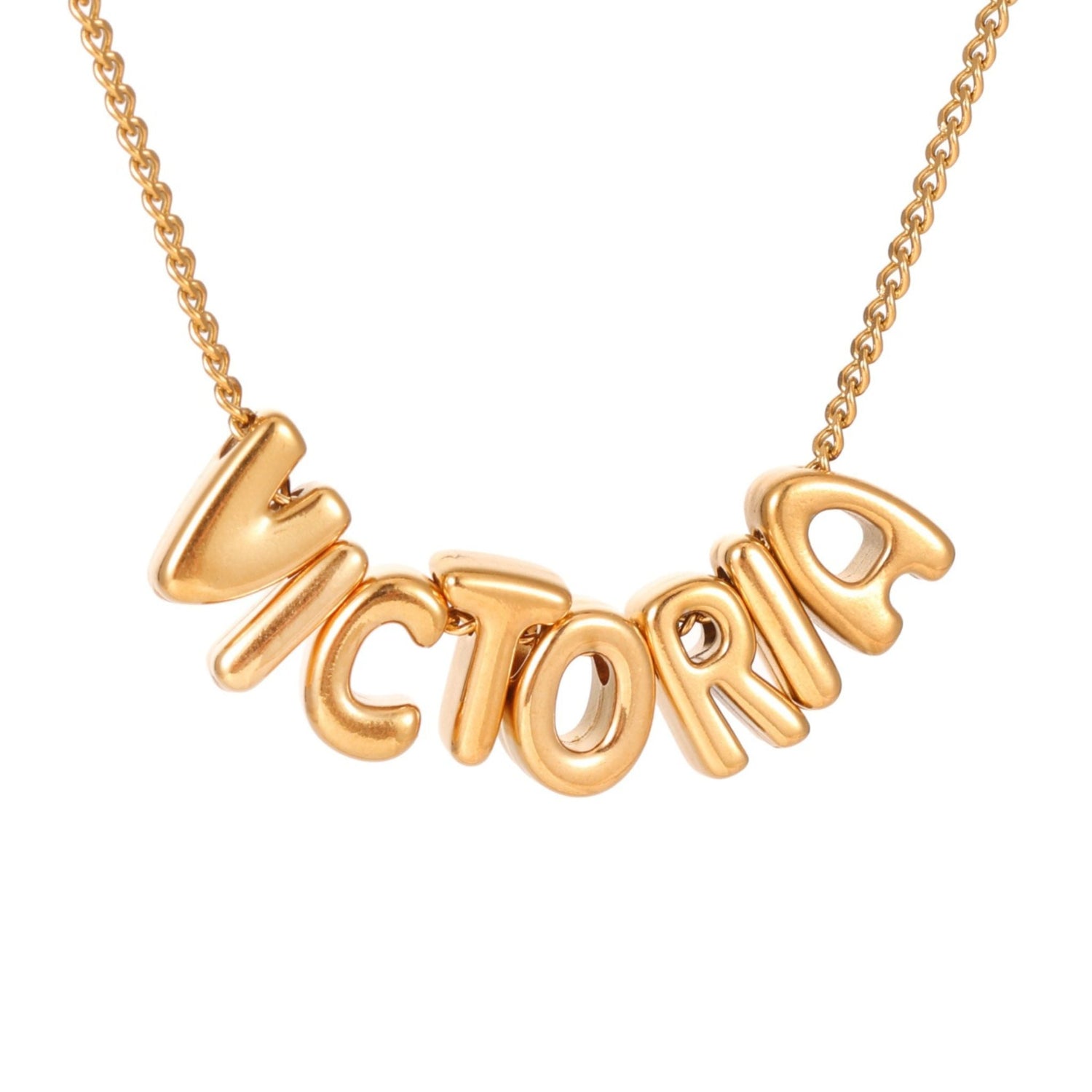 Collar con nombre y cuentas