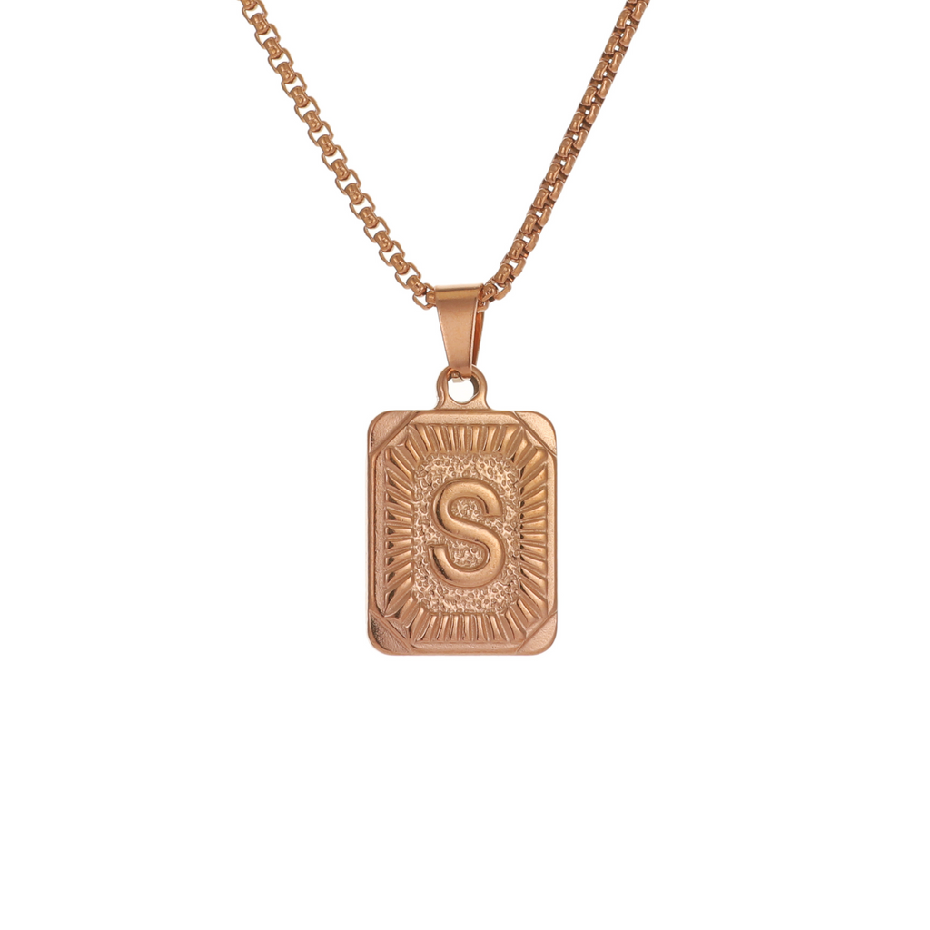 Sunburst Monogram Pendant Necklace