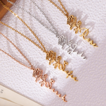 Personalized Rose Name Necklace