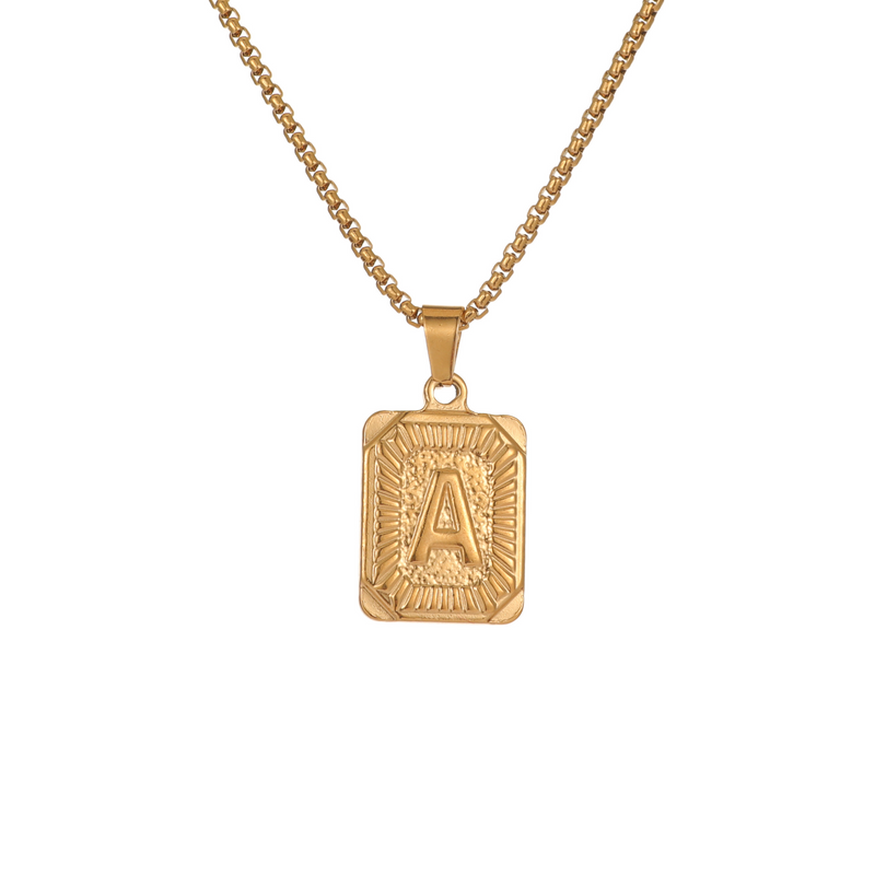 Sunburst Monogram Pendant Necklace