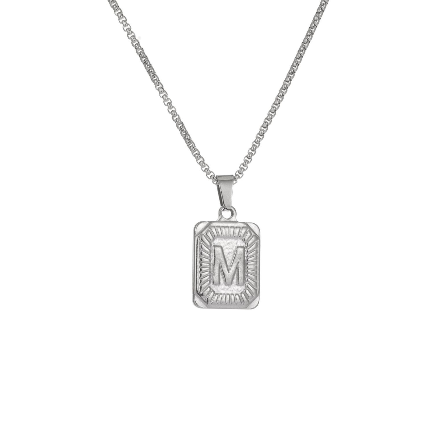 Men Monogram Pendant Necklace