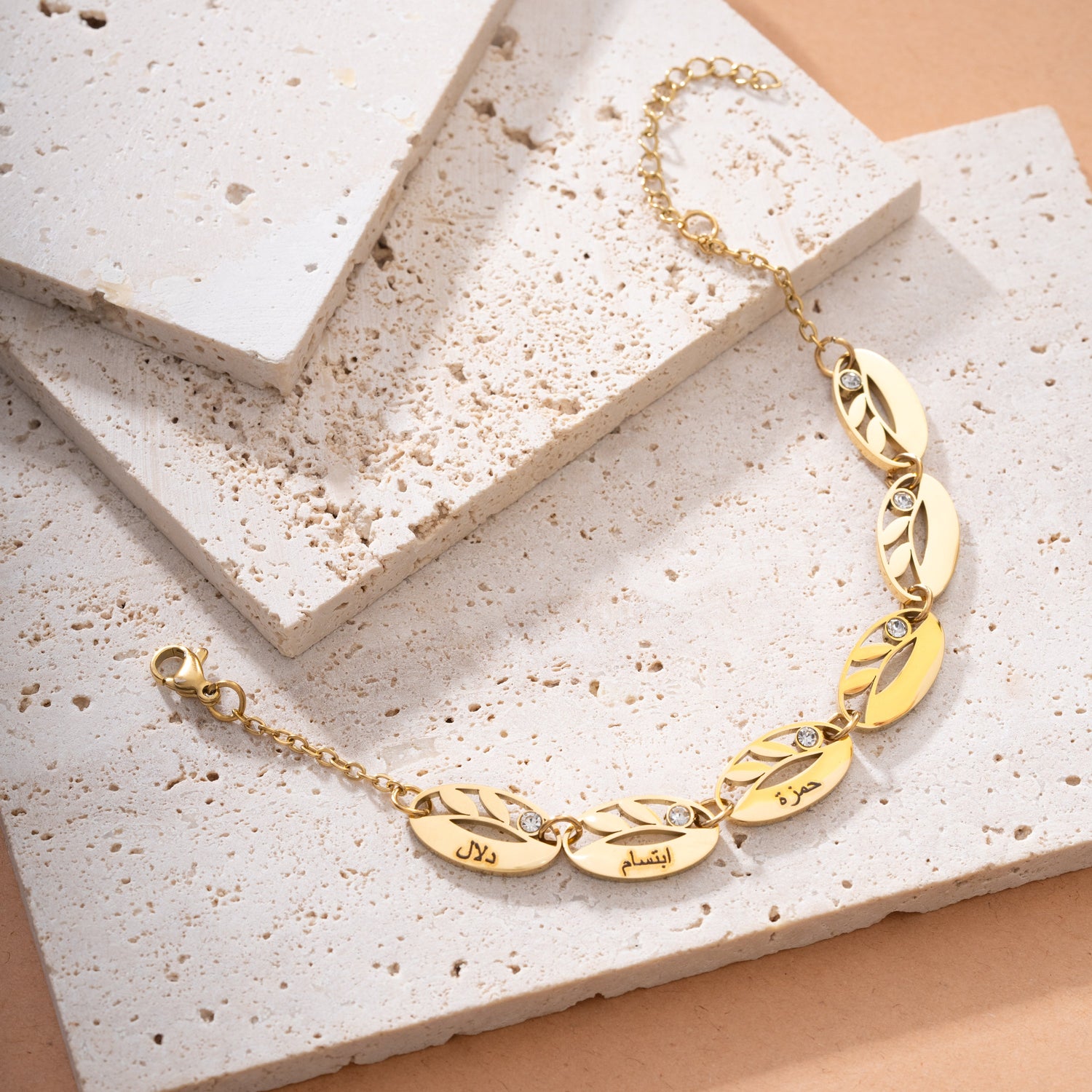 Arabic Customized Multi-Leaf Bracelet/Anklet