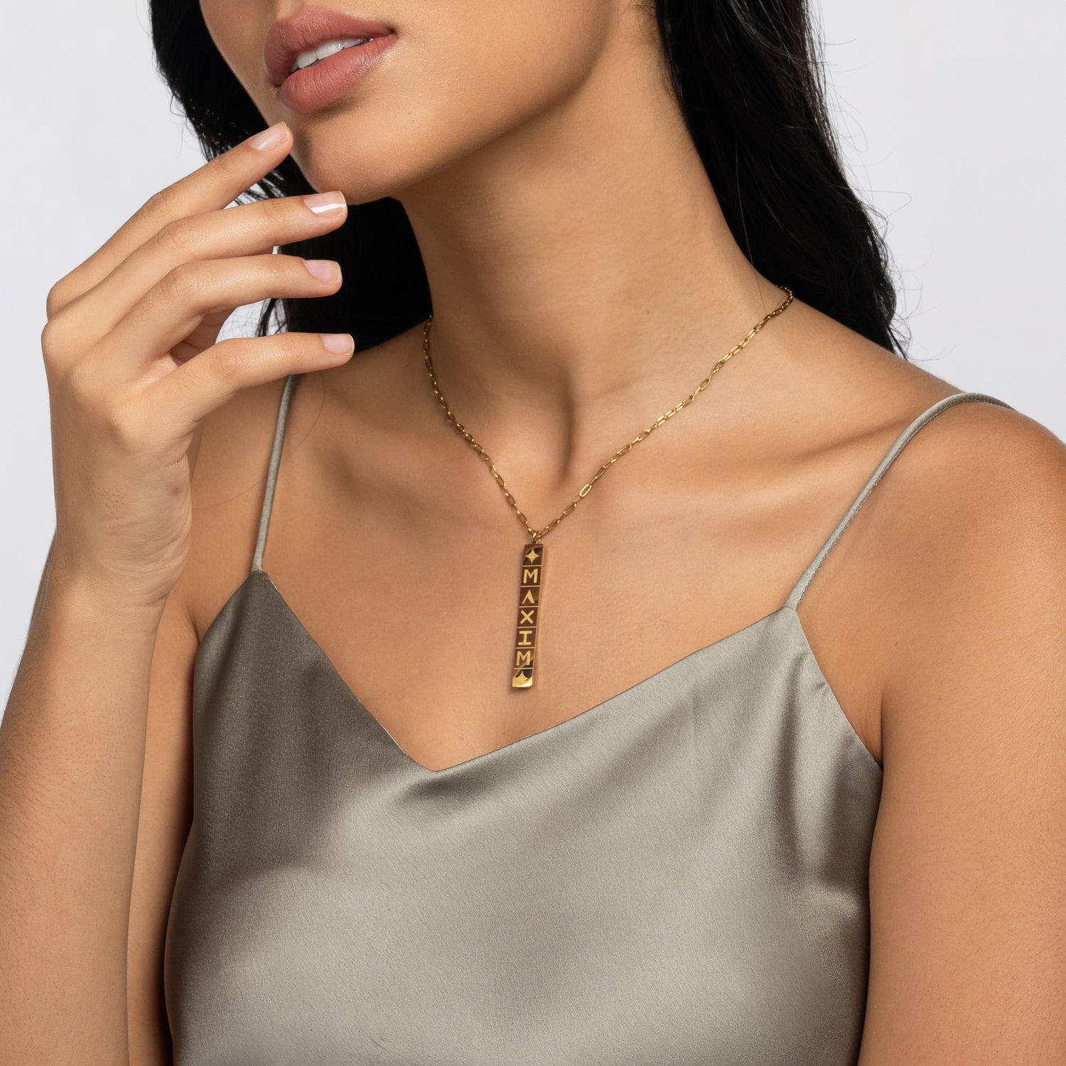 Colgante con nombre de dominó