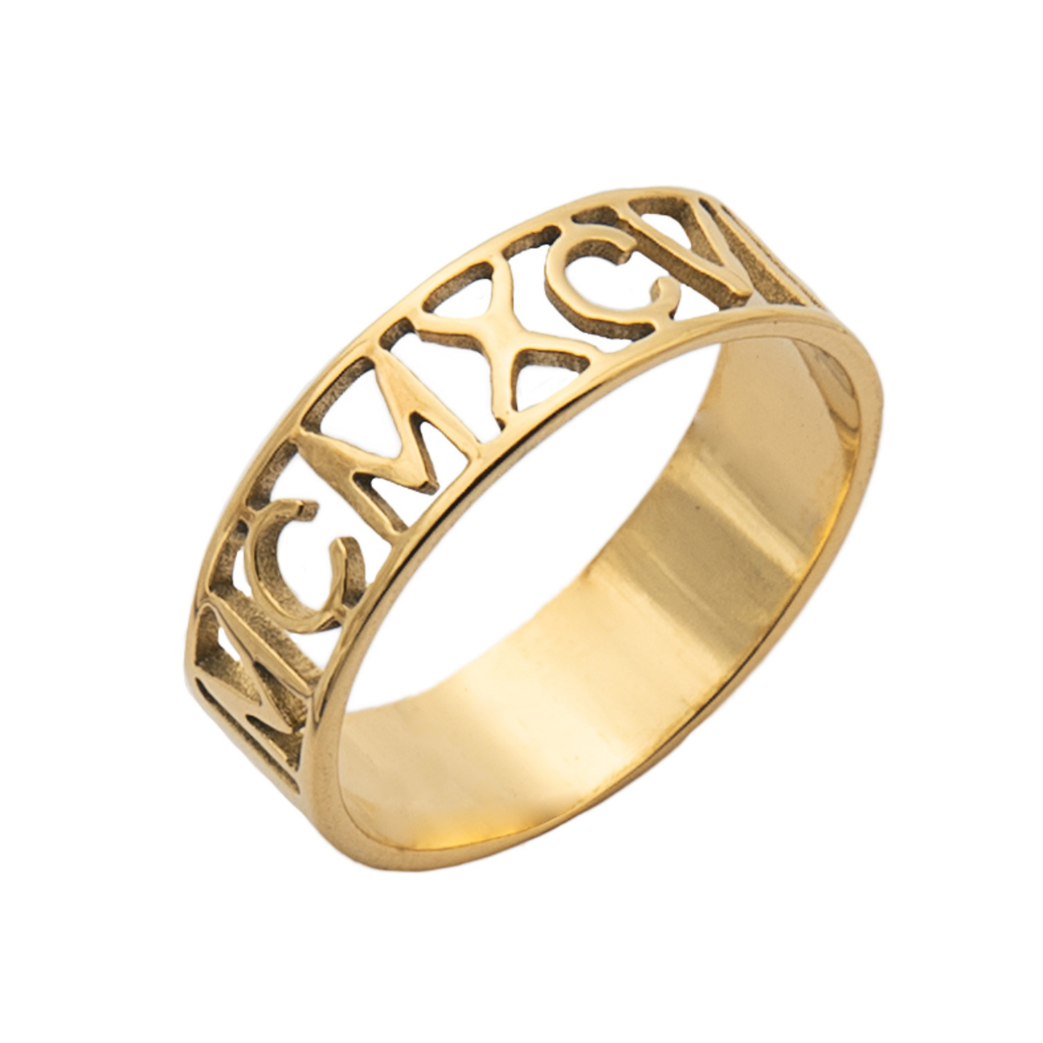 Personalized Roman Numeral Ring