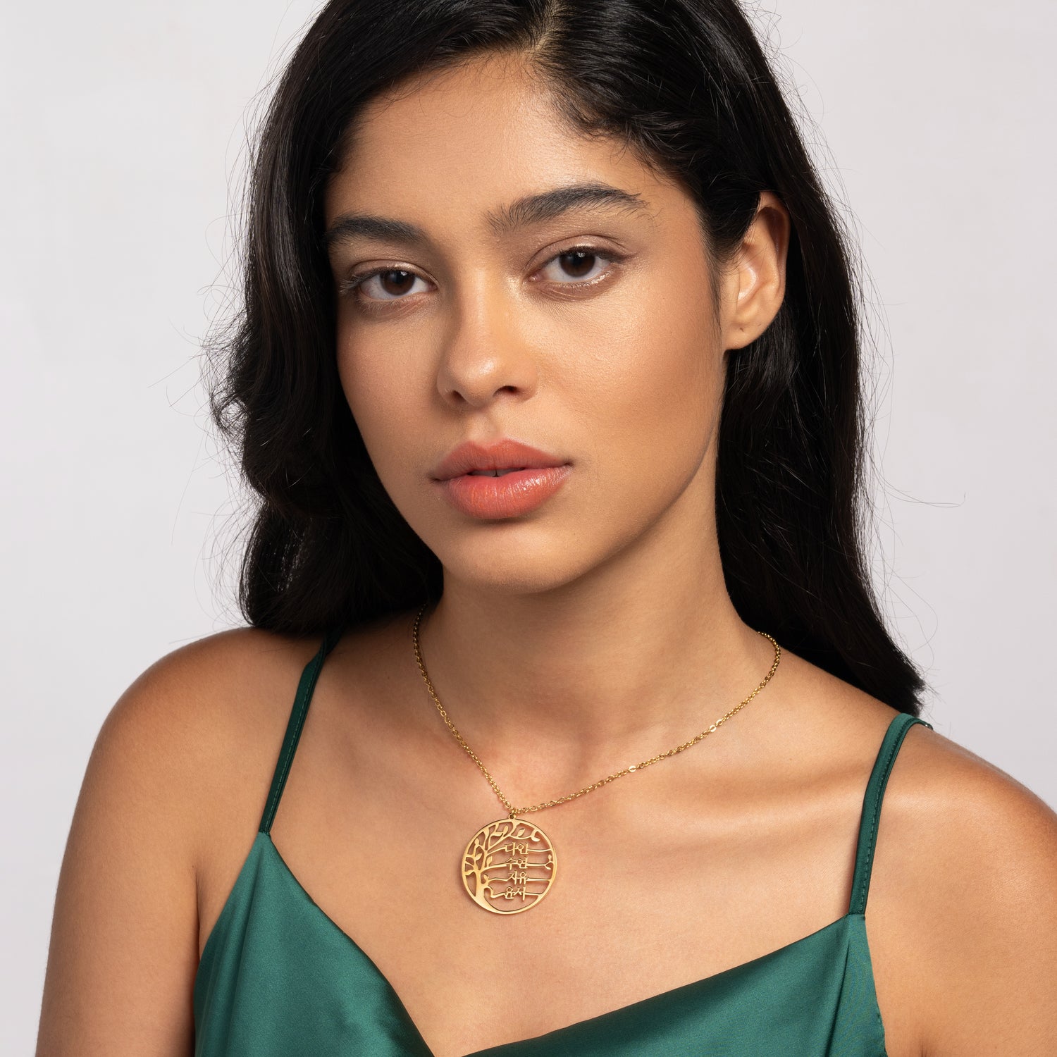 Korean Family Tree - Tree of Life Name Necklace