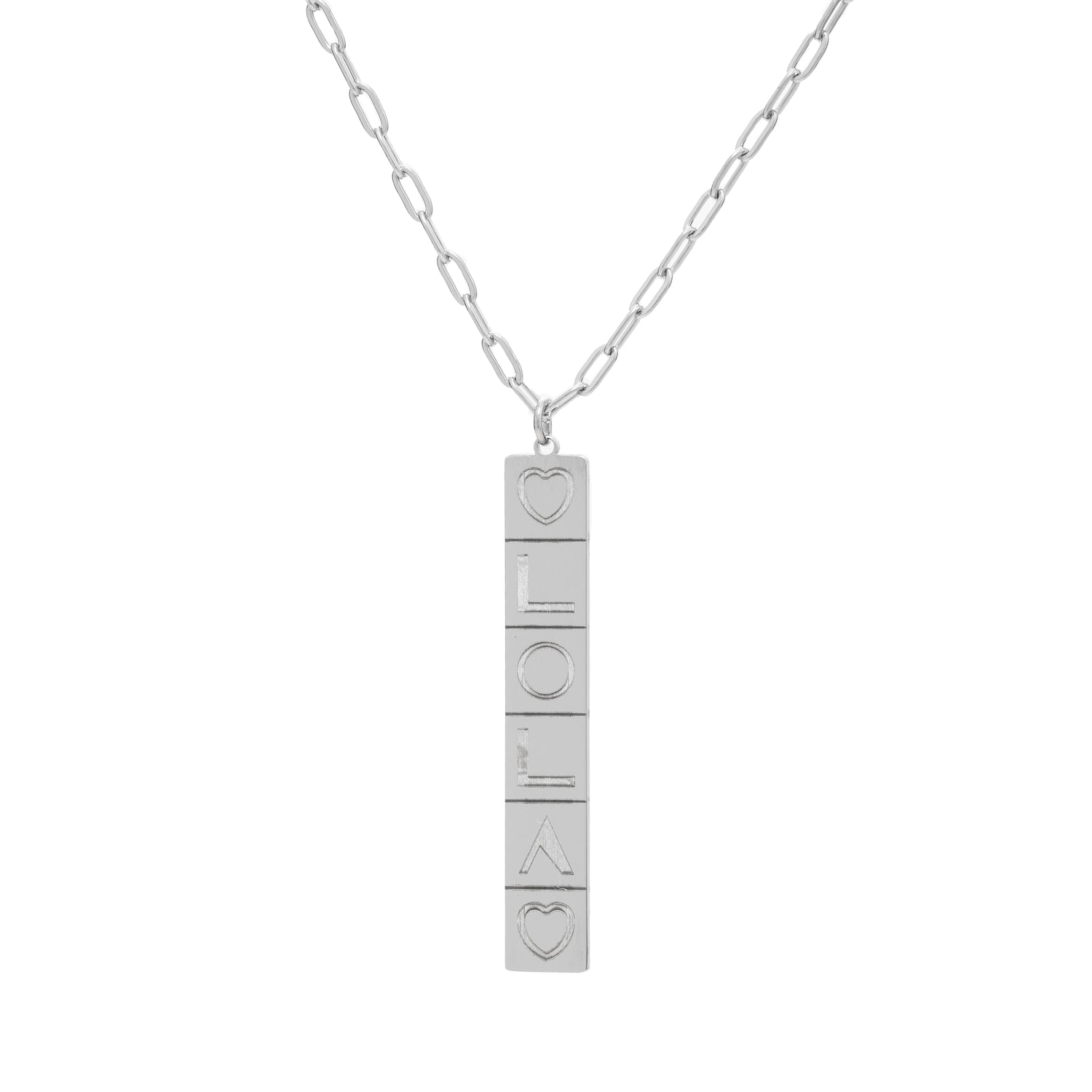 Men Domino Name Pendant