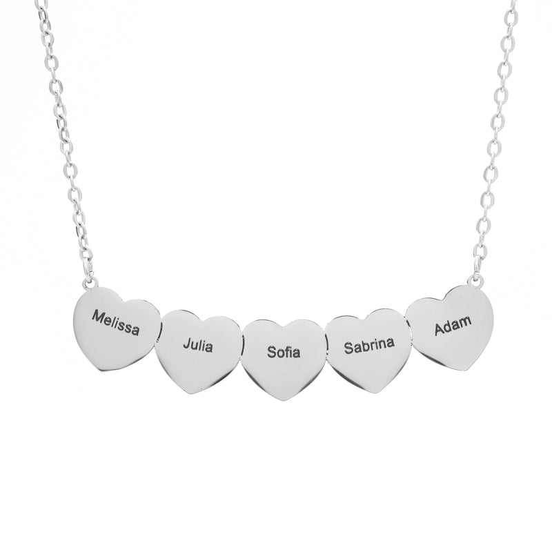 Multi-Small Hearts Necklace