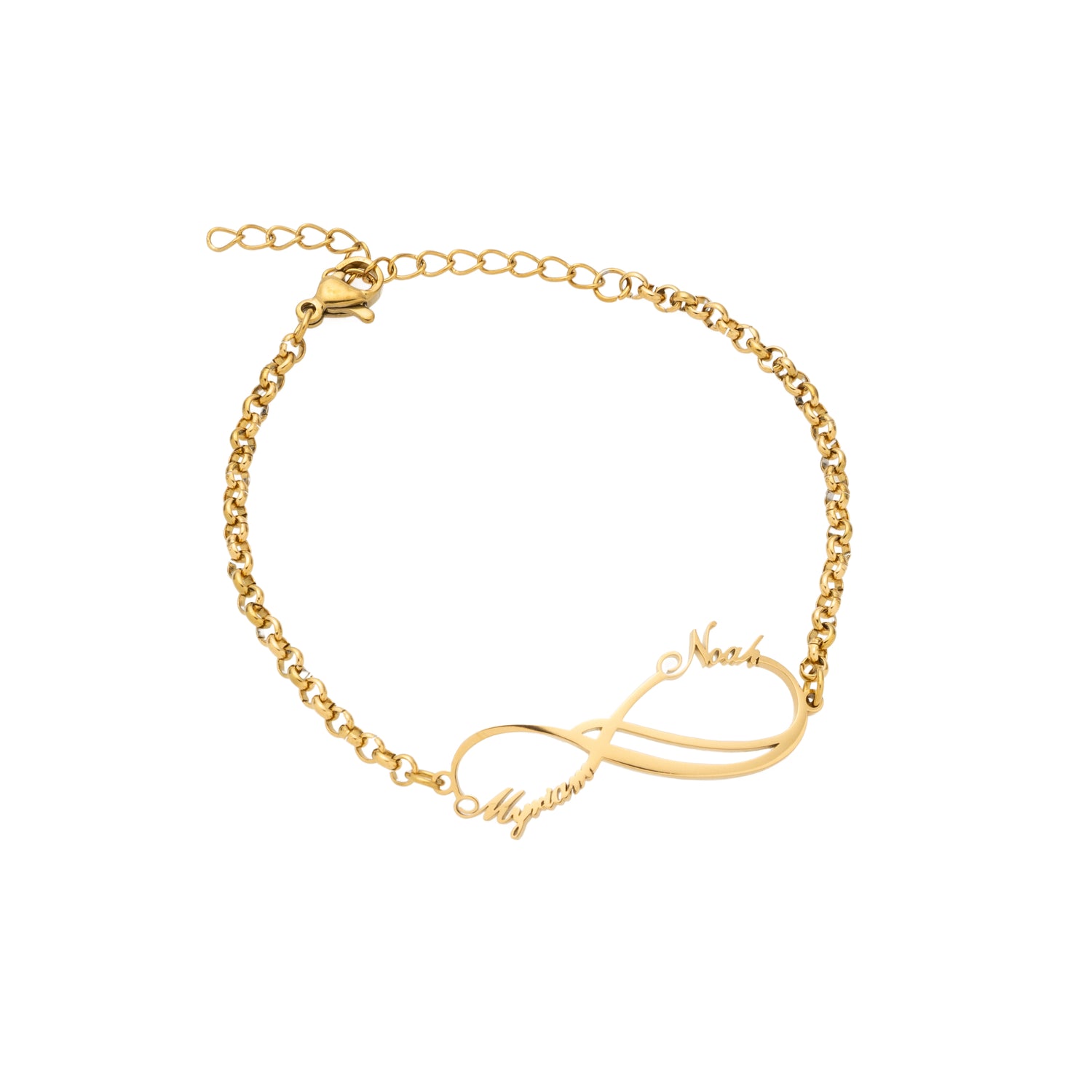 Personalized Double Infinity Bracelet with Two Names