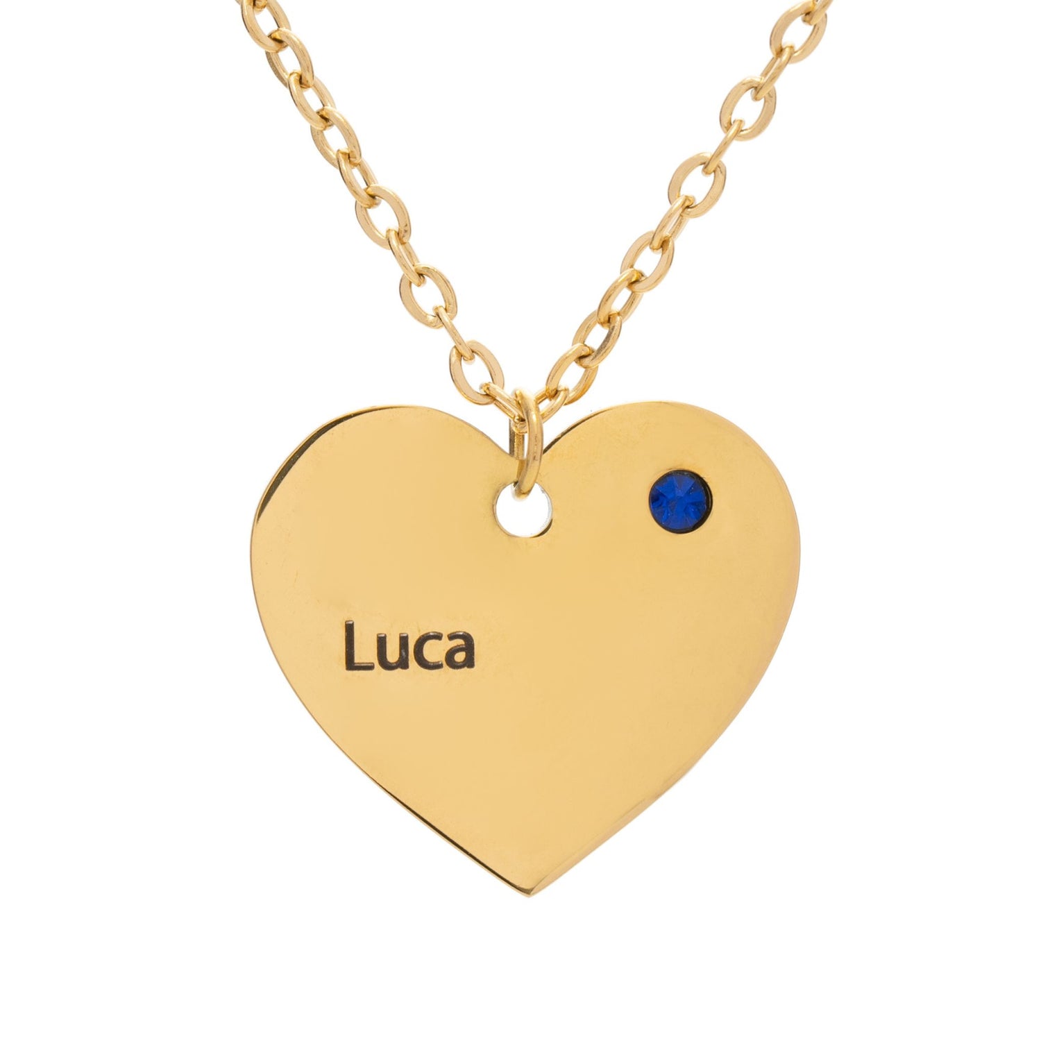 Heart Custom Initial with Birthstone Pendant