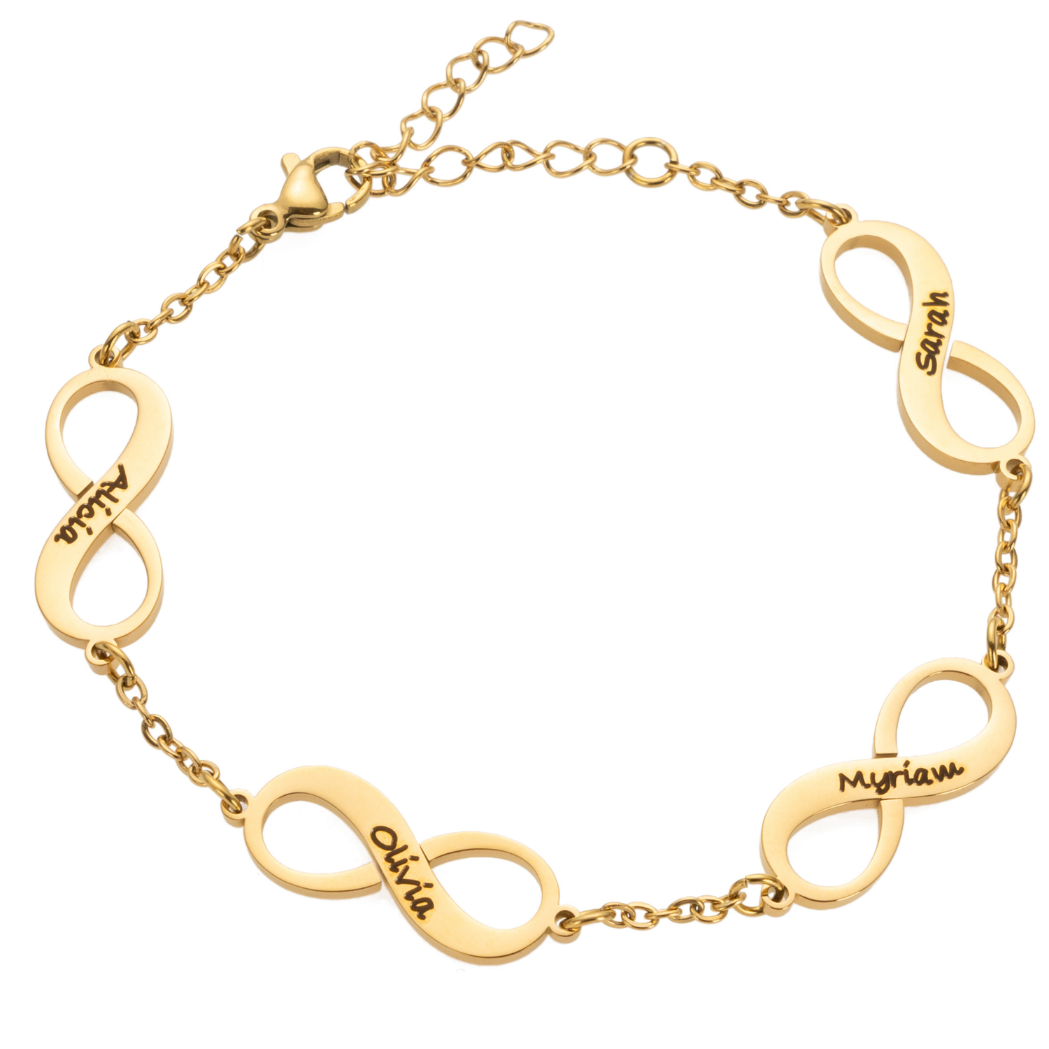 Personalized Infinity Pendant Bracelet