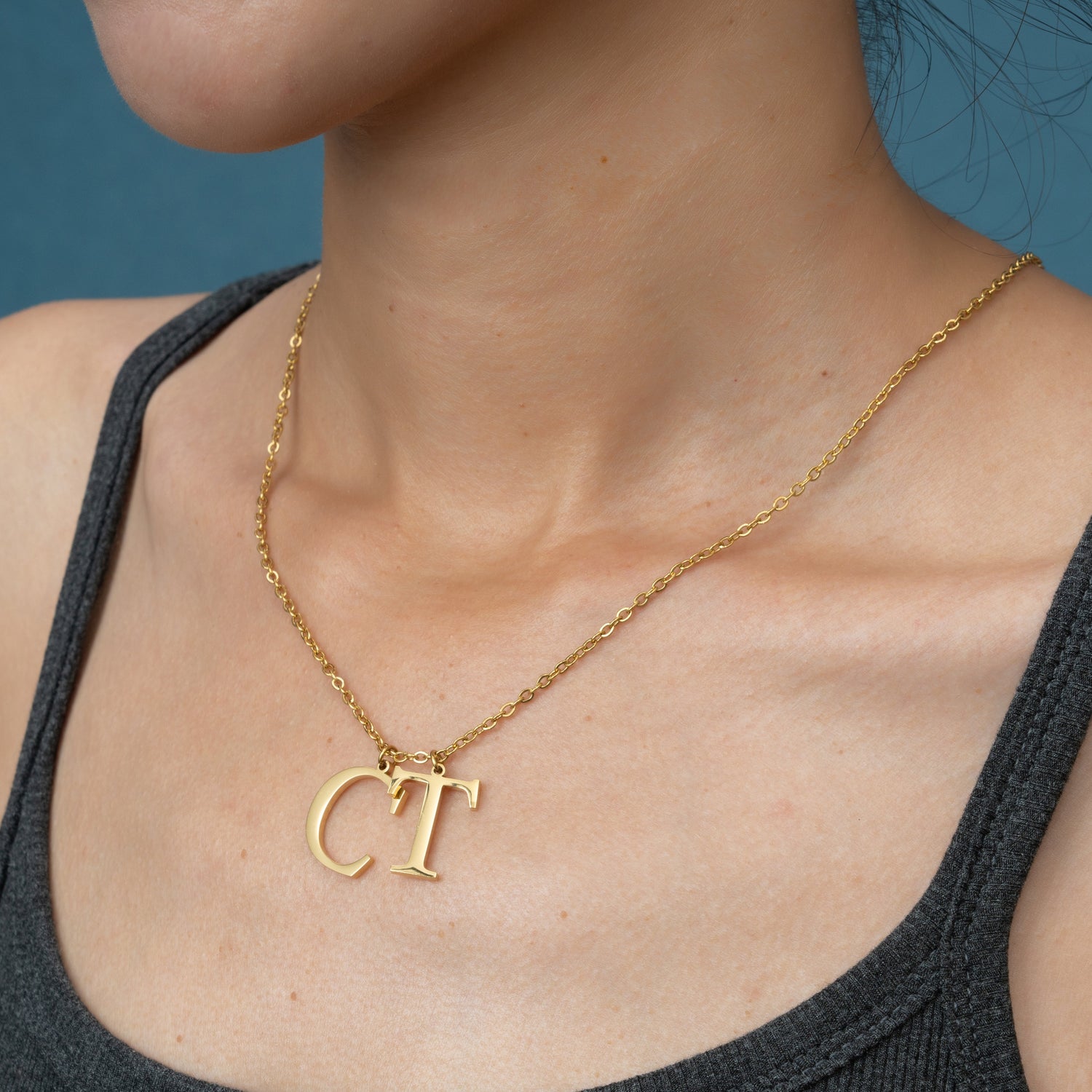 Personalized Uppercase Initials Necklace