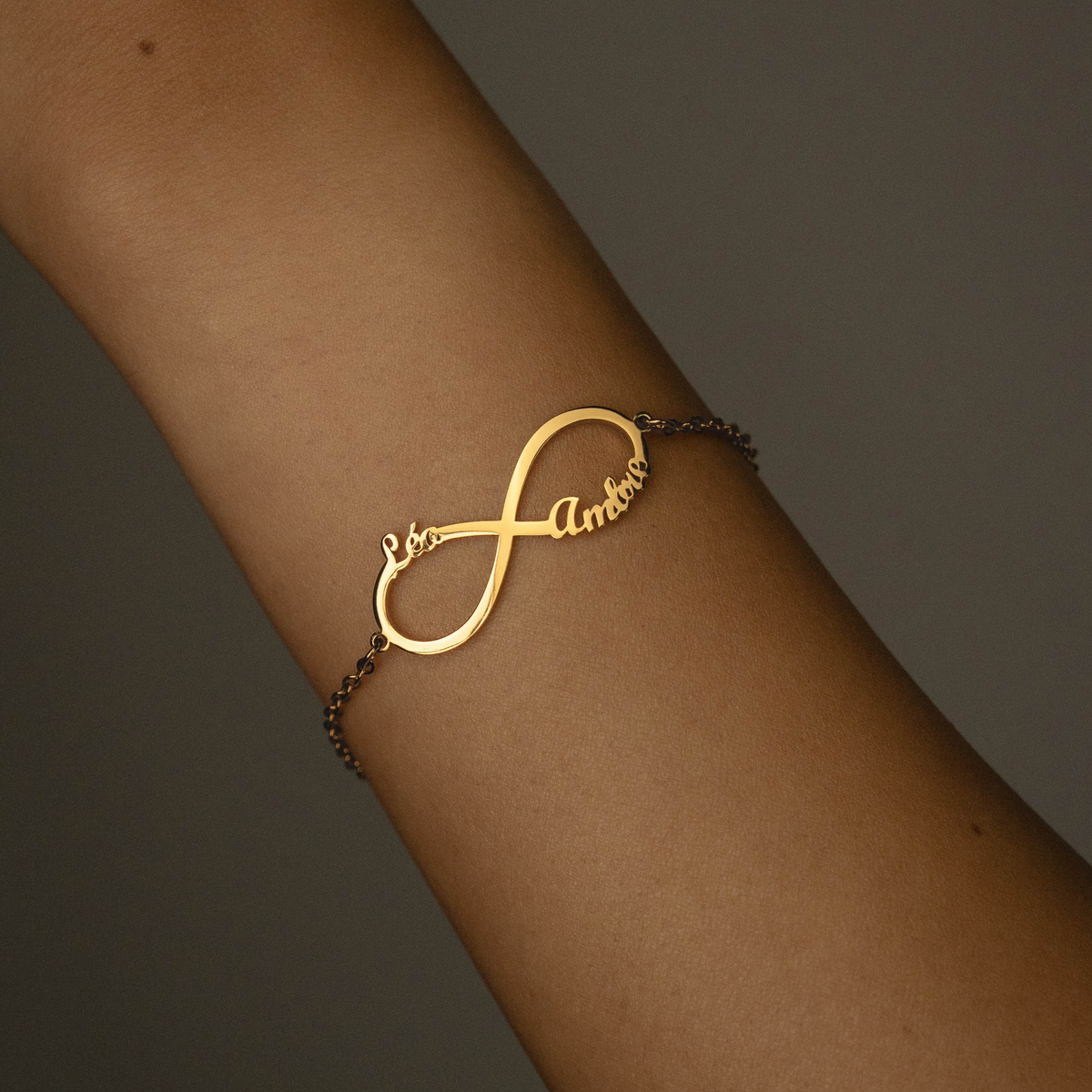 Personalized Two-Name Infinity Bracelet/Anklet
