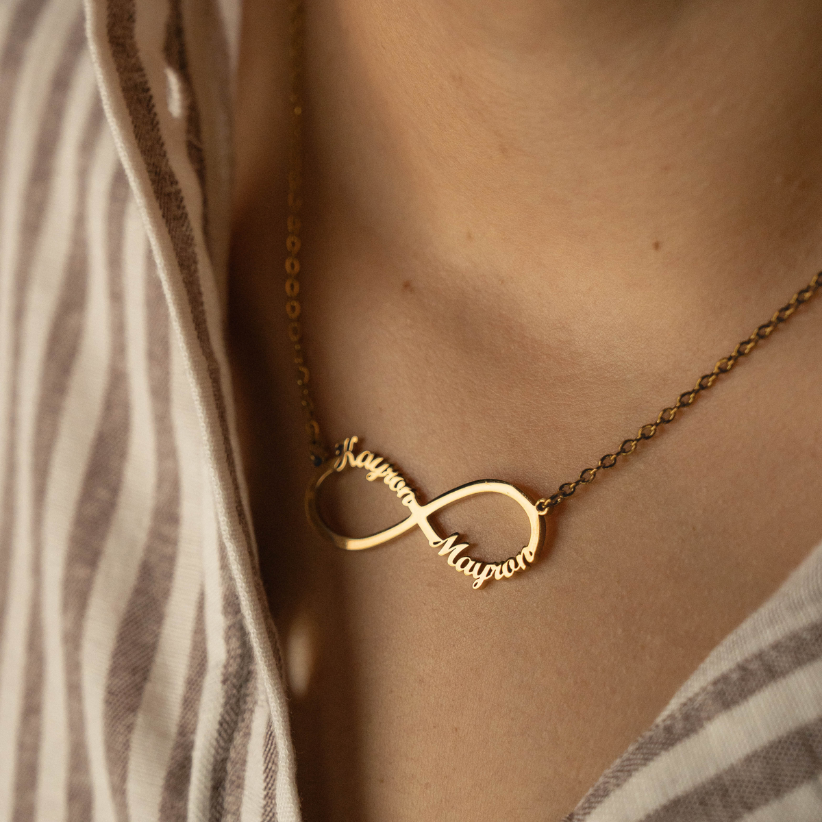 Personalized Infinity Name Necklace – Two Names