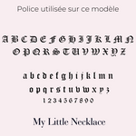 Gothic Letter Pendant Necklace