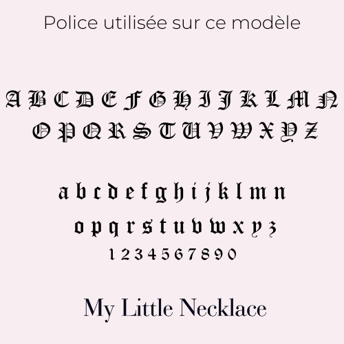 Gothic Letter Pendant Necklace