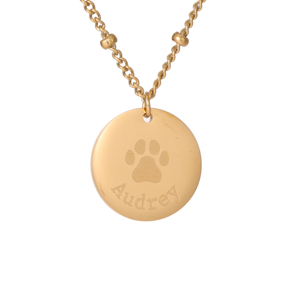 Personalized Paw Print Necklace