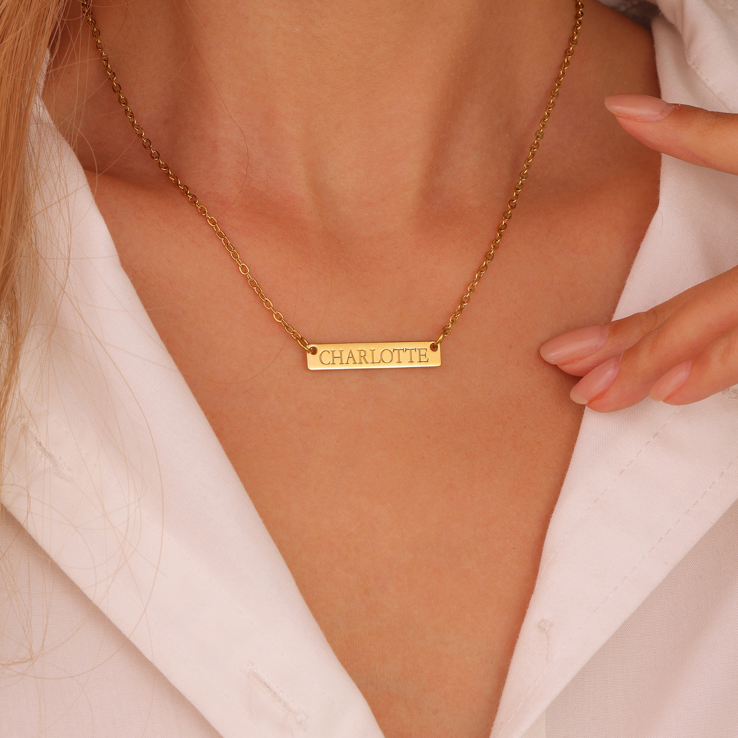 Bar Nameplate Necklace